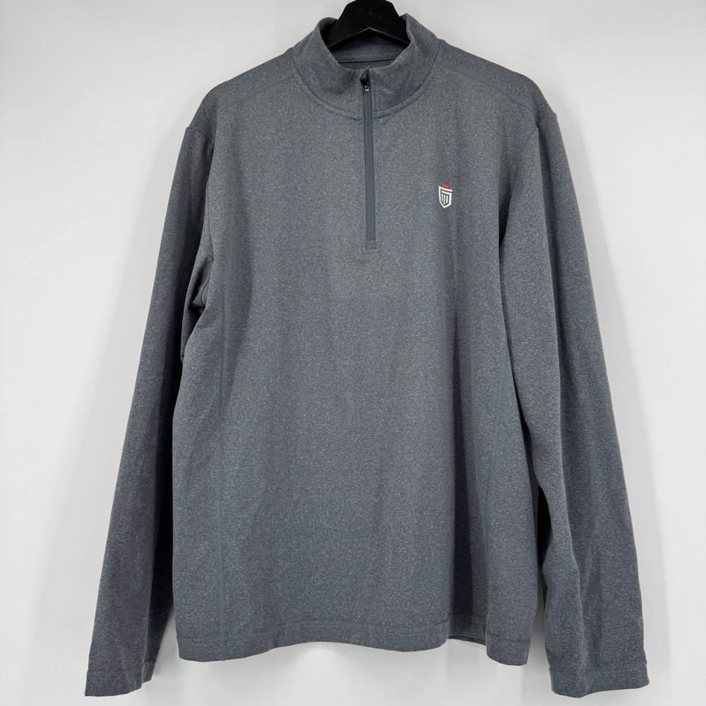 Greatness Wins Mens Quarter Zip Pullover Gray Large 122MQK0005 SS22 Activewear